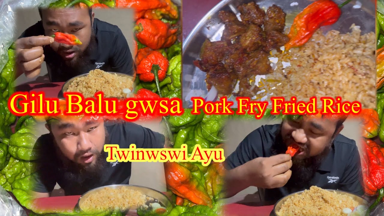 King chili 🌶️ Banlu sibro spicy pork fried rice ||  Meher Wary