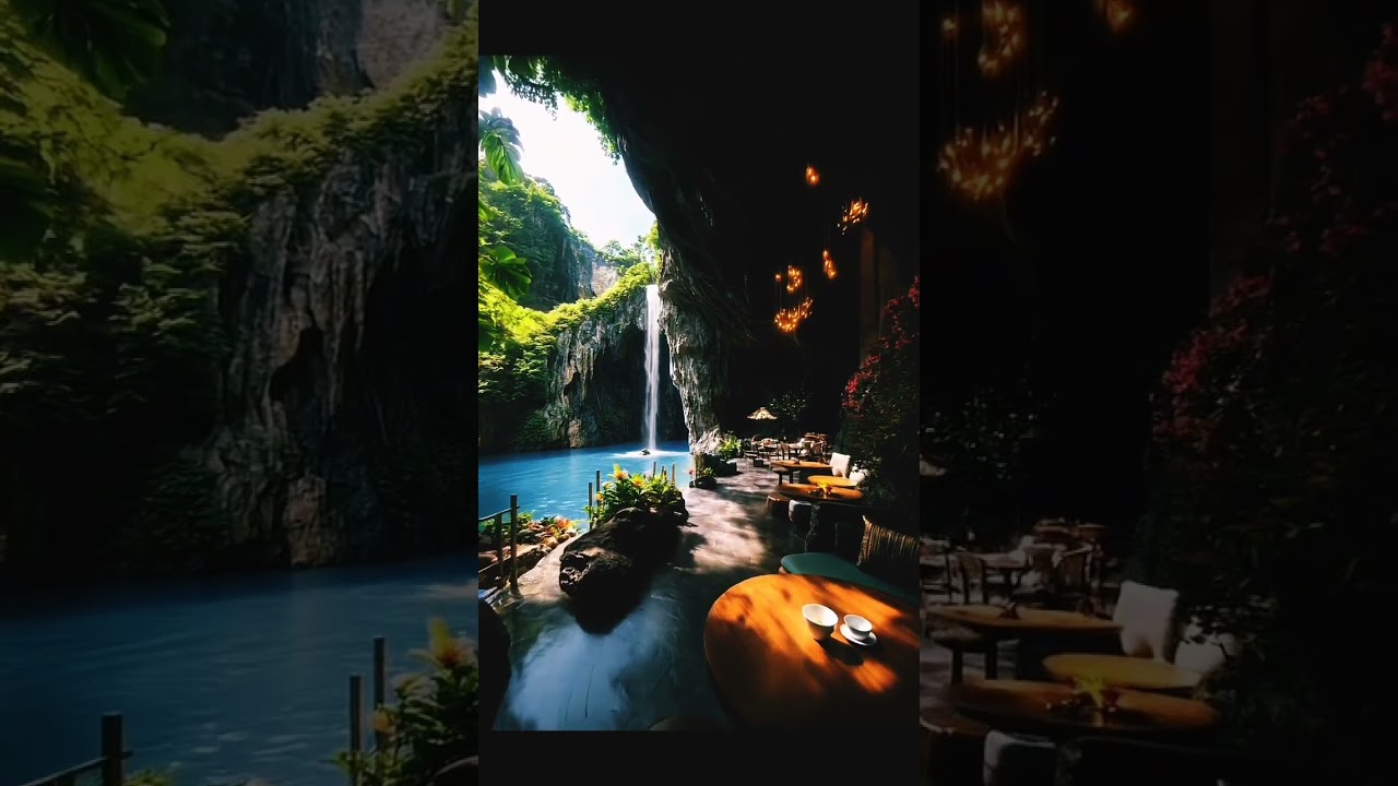 "Nature’s Symphony: Waterfall Views from the Bench" 