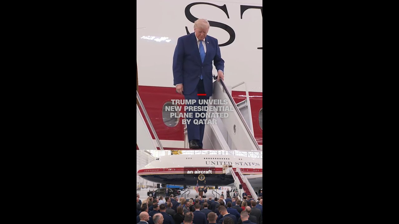 Trump unveils new presidential plane donated by Qatar