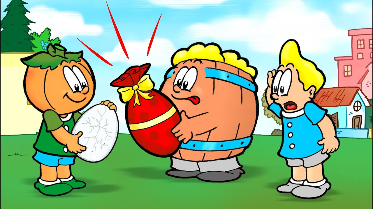 O Ovo de Páscoa - Barril, Rafa e Cabeção - Desenho de Páscoa