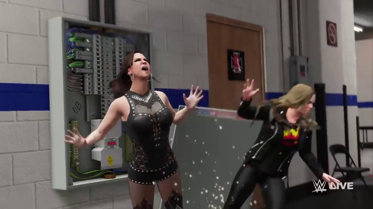 WWE 2K18 Ronda Rousey VS Stephanie McMahon Backstage Brawl