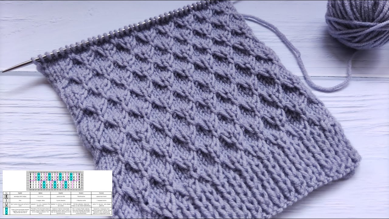 Fancy Stitch Knitting Pattern | Fantasiemuster stricken | Punto fantasia ai ferri | Punto fantasía