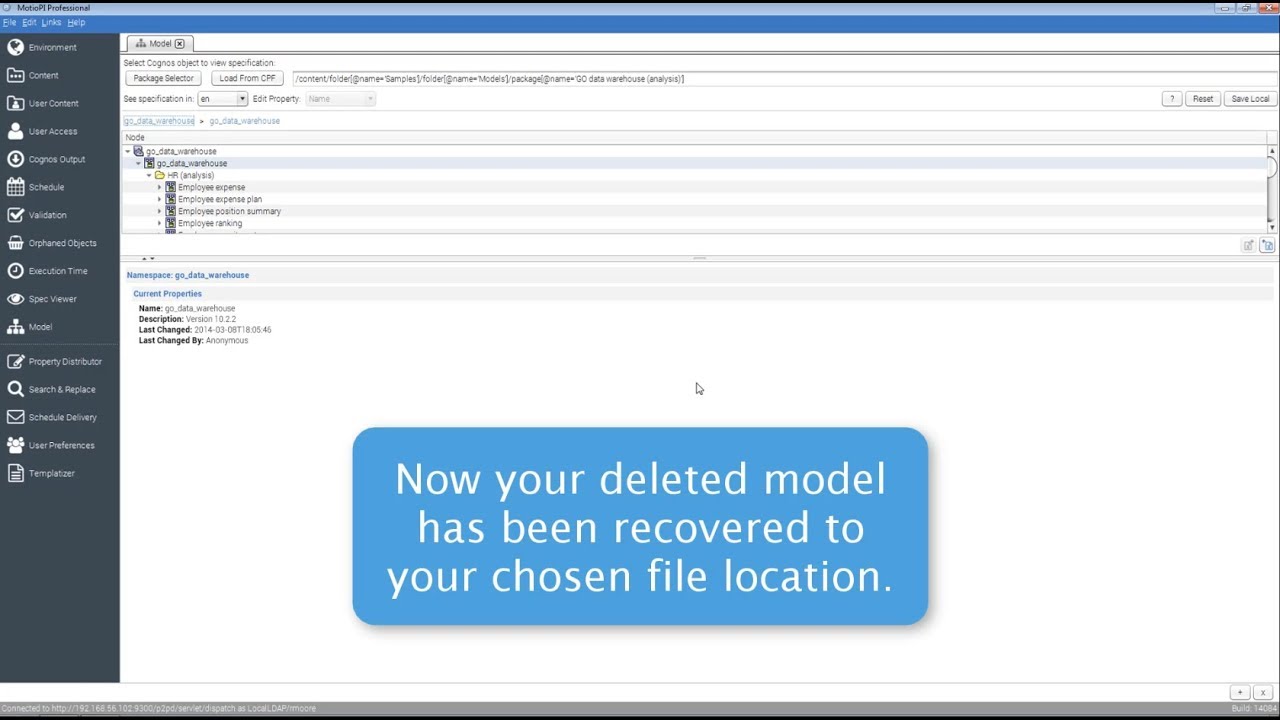 Model Panel - Editing Framework Models