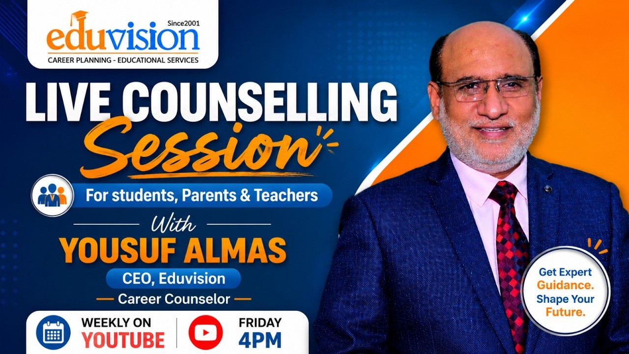 Free Live Career Counselling Q&A Session | Career and Subject Selection with Yousuf Almas 07/24/2026