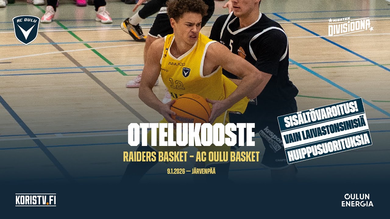 Ottelukooste: Raiders Basket – AC Oulu Basket 9.1.2026