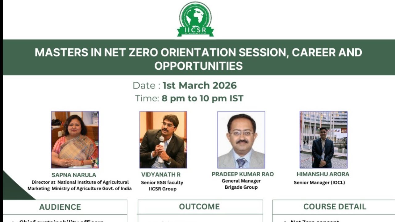 Masters in Net Zero - Job opportunities and Career growth
