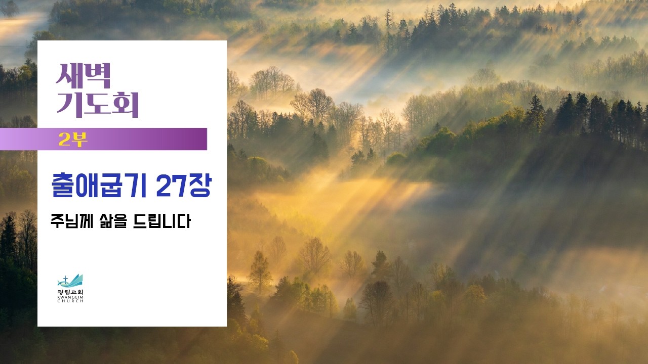 [새벽기도회] 주님께 삶을 드립니다 출애굽기 27장 선영진 목사 2026.2.5