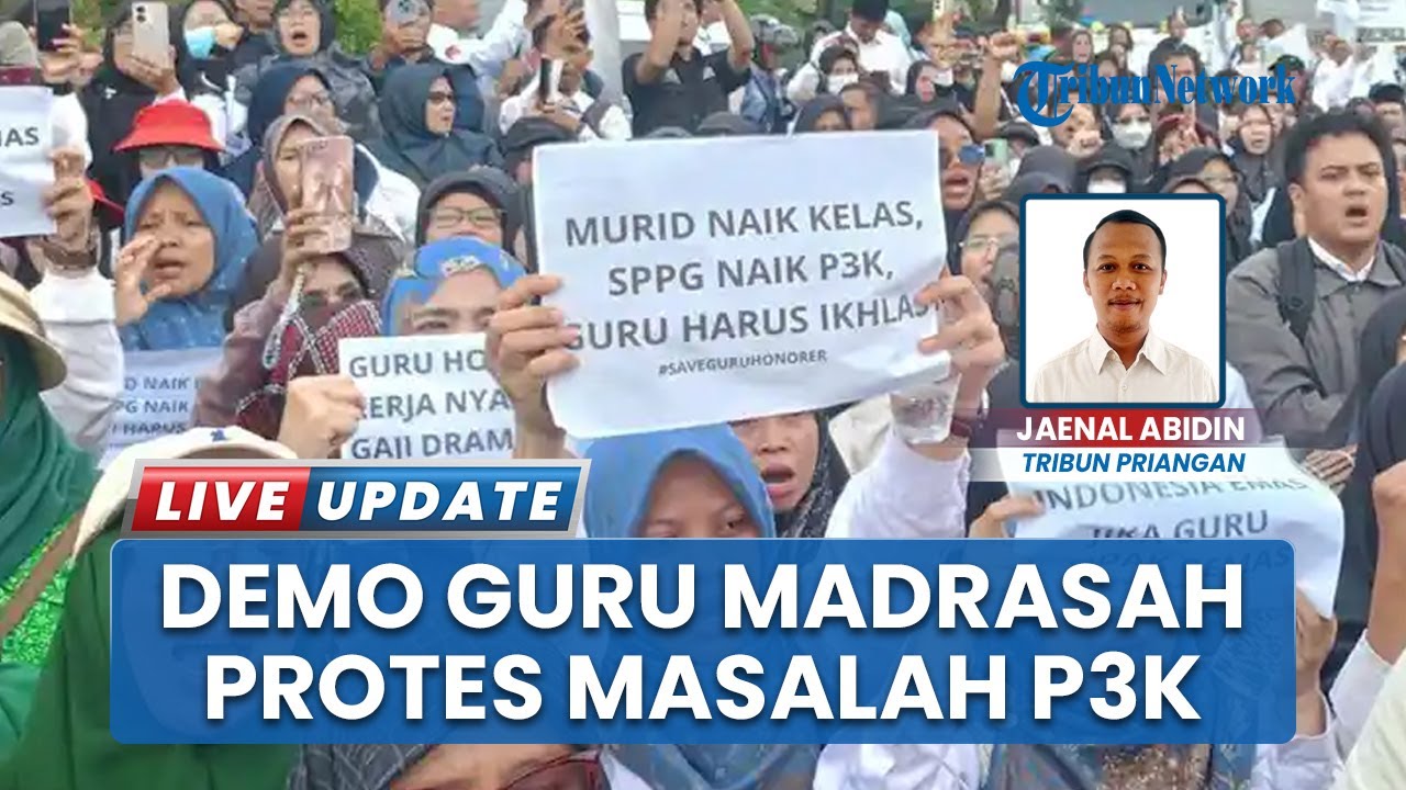 Guru Madrasah di Kota Tasikmalaya Geruduk Balai Kota, Protes Soal Pengangkatan PPPK Pegawai SPPG