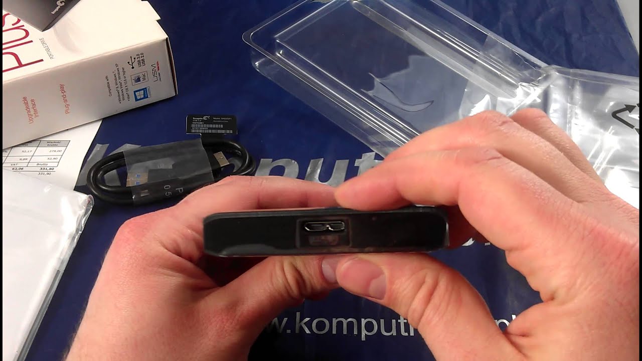 UNBOXING Seagate Portable Backup Plus 1 TB USB 3.0 2,5'