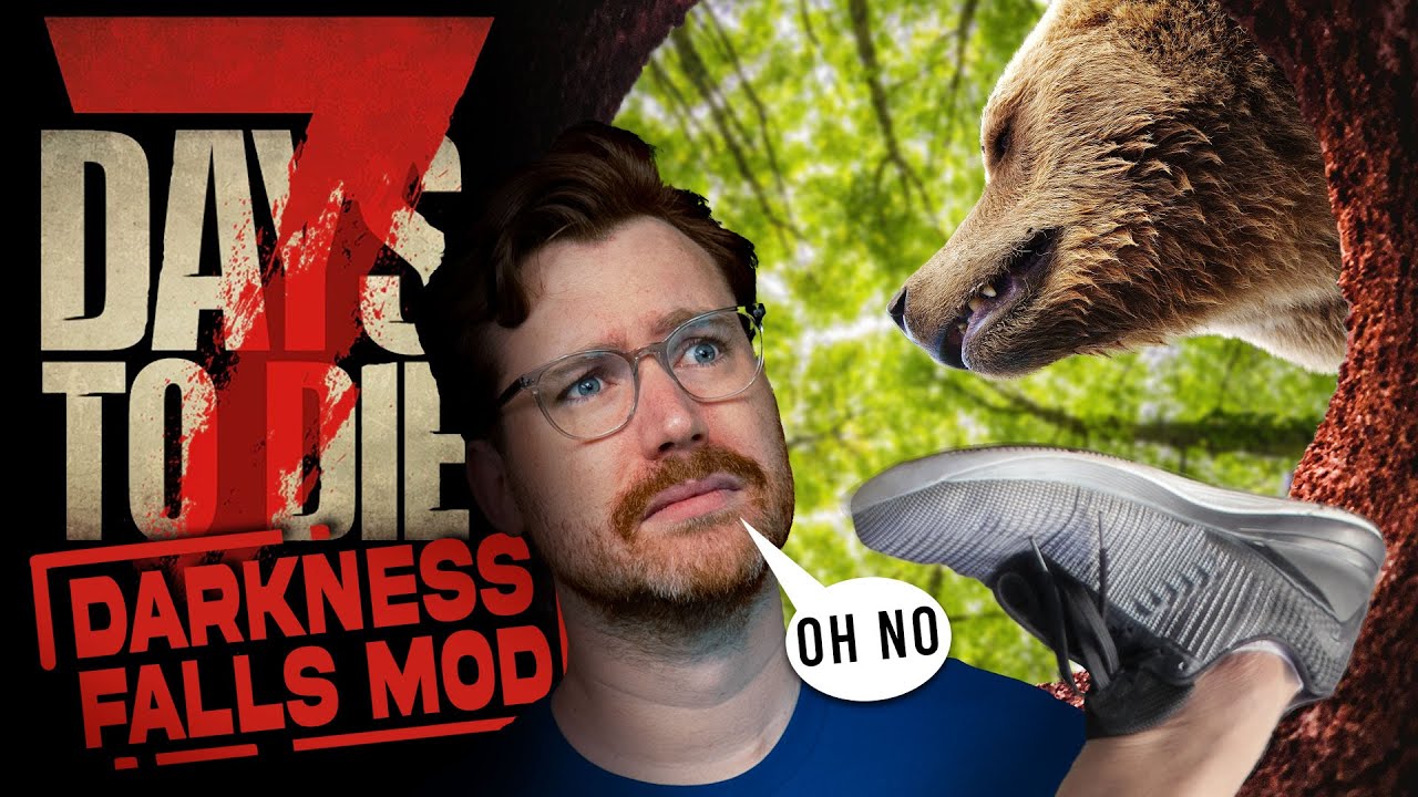 Trapped In a Hole with a broken leg surrounded by bears (7 Days To Die: Darkness Falls Mod)