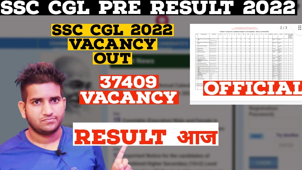 SSC CGL Tier 1 Result 2022 || 37409 Vacancy || SSC On Fire 🔥