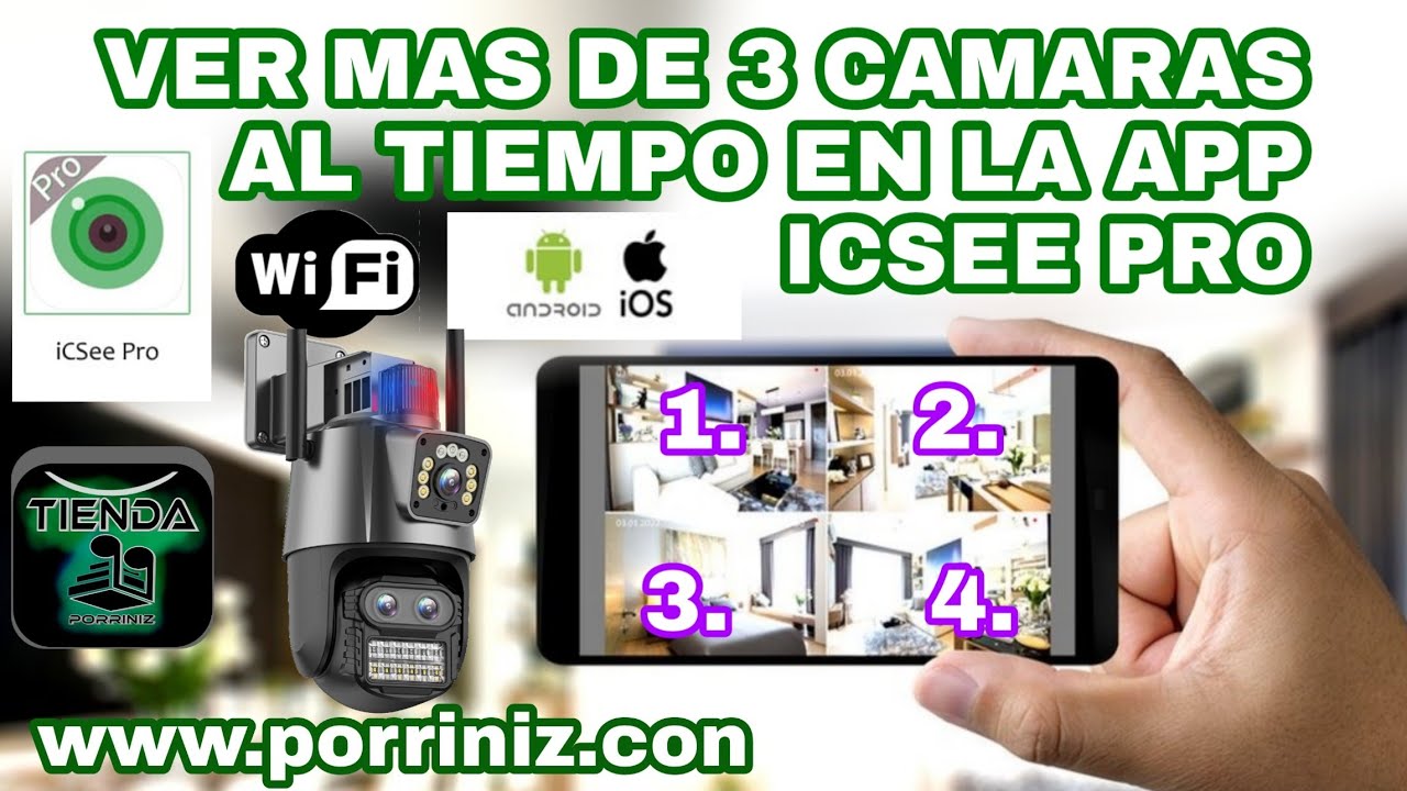 Como ver varias cámaras ICSEE en la misma pantalla multicamara app ICSEEPRO configuración tutorial.