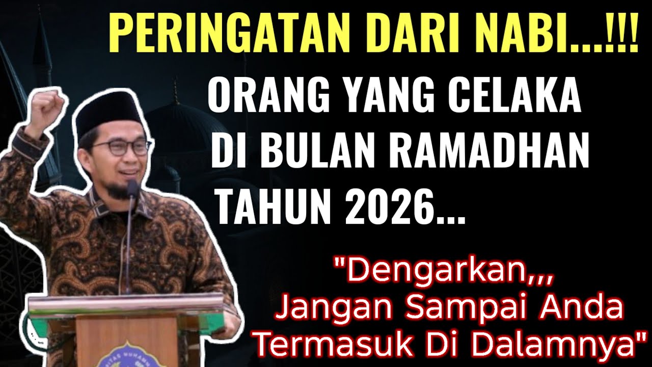 UAH : INILAH ORANG YANG CELAKA DI BULAN RAMADHAN