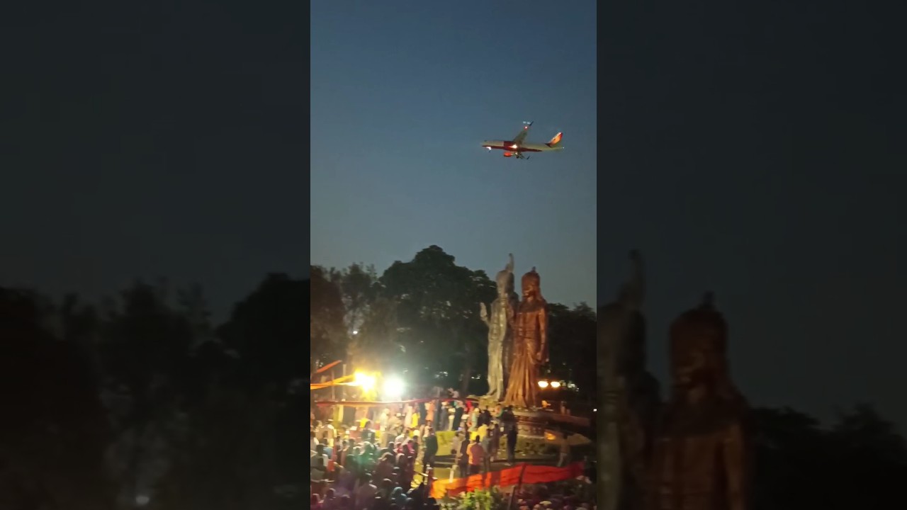 viral video || #flight over statue of Lord Ram #viral video #flight @flight ✈️🛫 #New Delhi