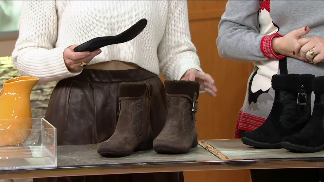 Earth Quilted Leather Boots with Faux Fur Lining - Pinnacle on QVC