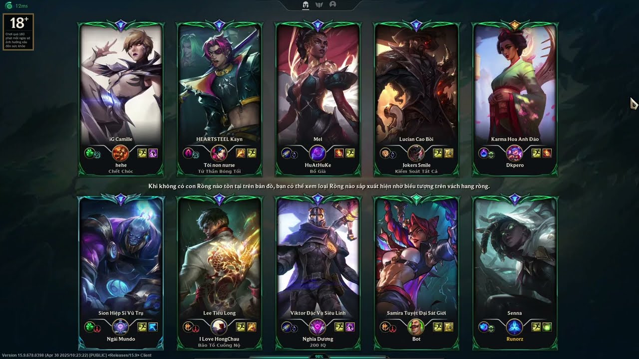 Sena sp #4, giáo án Sena chim mồi, dụ đối phương dồn dame để team quét sạch (Runor)