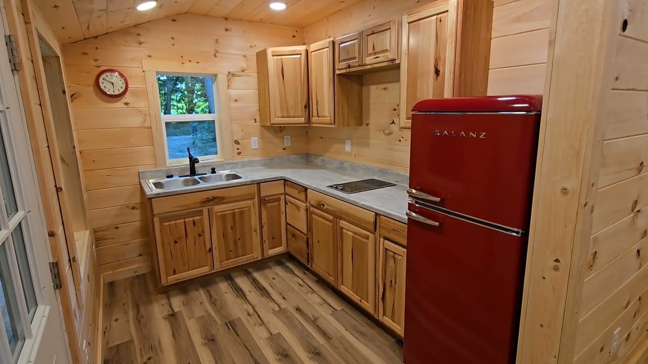 Finished 14x32 Cabin on skids.