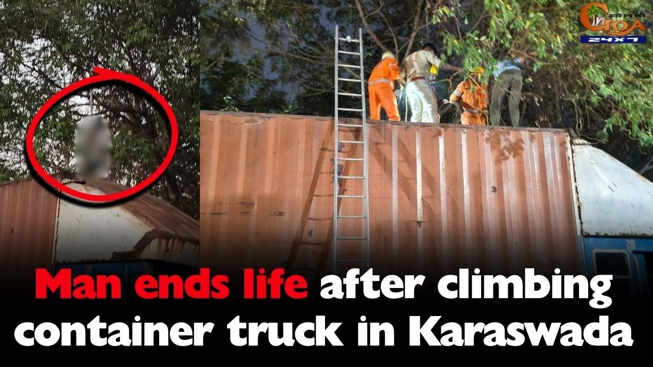 Man ends life after climbing container truck in Karaswada