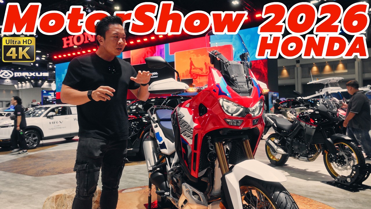 พาชม บูธ HONDA ณ Motor Show 2026 AfricaTwin ล้อ19, New Forza350, Rebel1100, FTR125 Goldwing ,WN7 EV