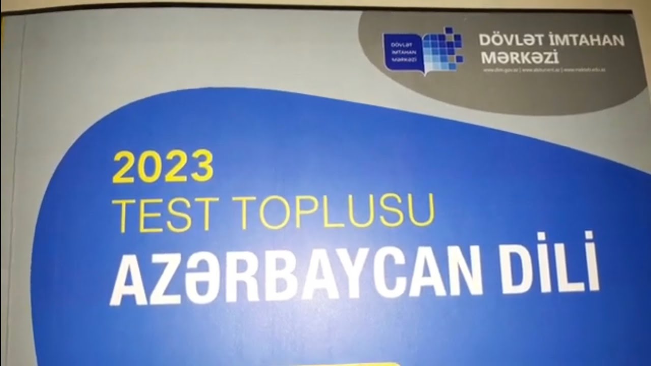 Azərbaycan dili yeni test toplusu 2023 CAVABLAR (1-ci hissə)