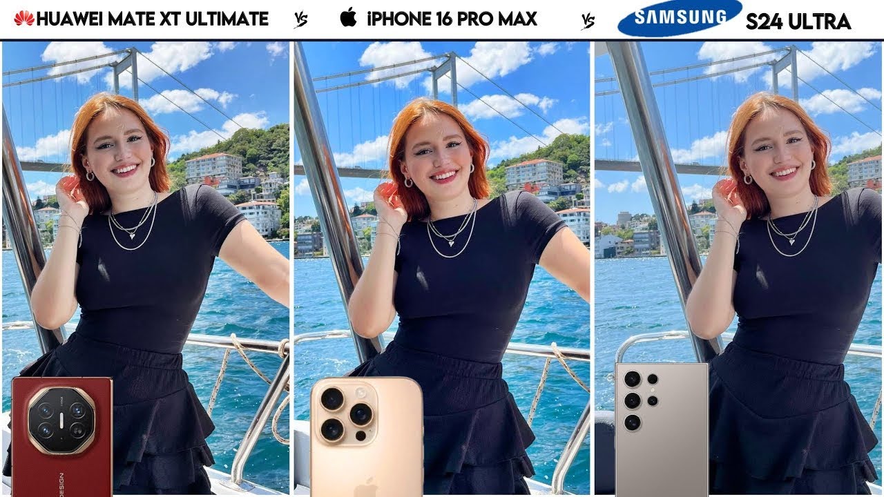 Huawei Mate XT Ultimate Vs iPhone 16 Pro Max Vs Sumsung S24 Ultra Camera Test & Comparison