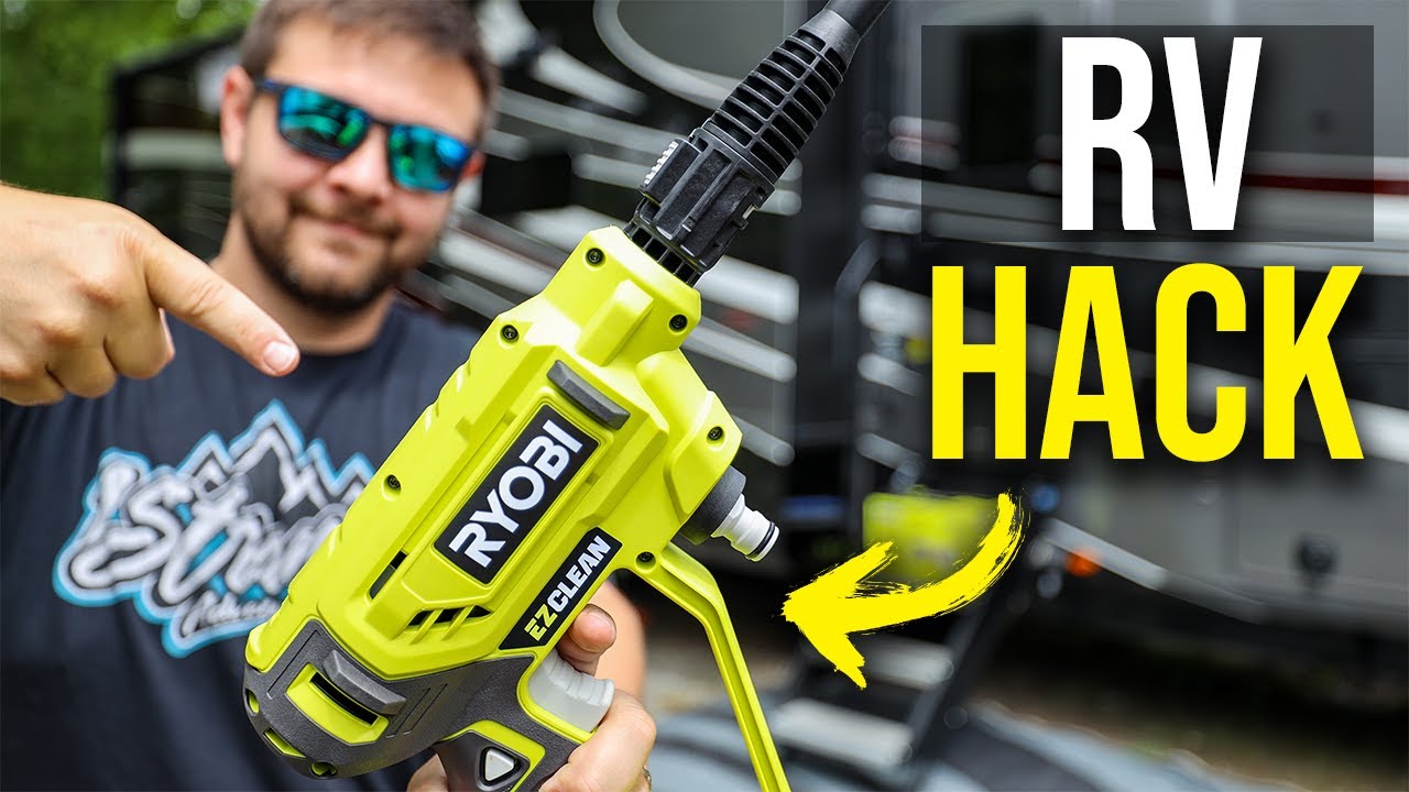 PORTABLE Pressure Washer for your RV? RV Life HACK!!! ​@RYOBITOOLSUSA