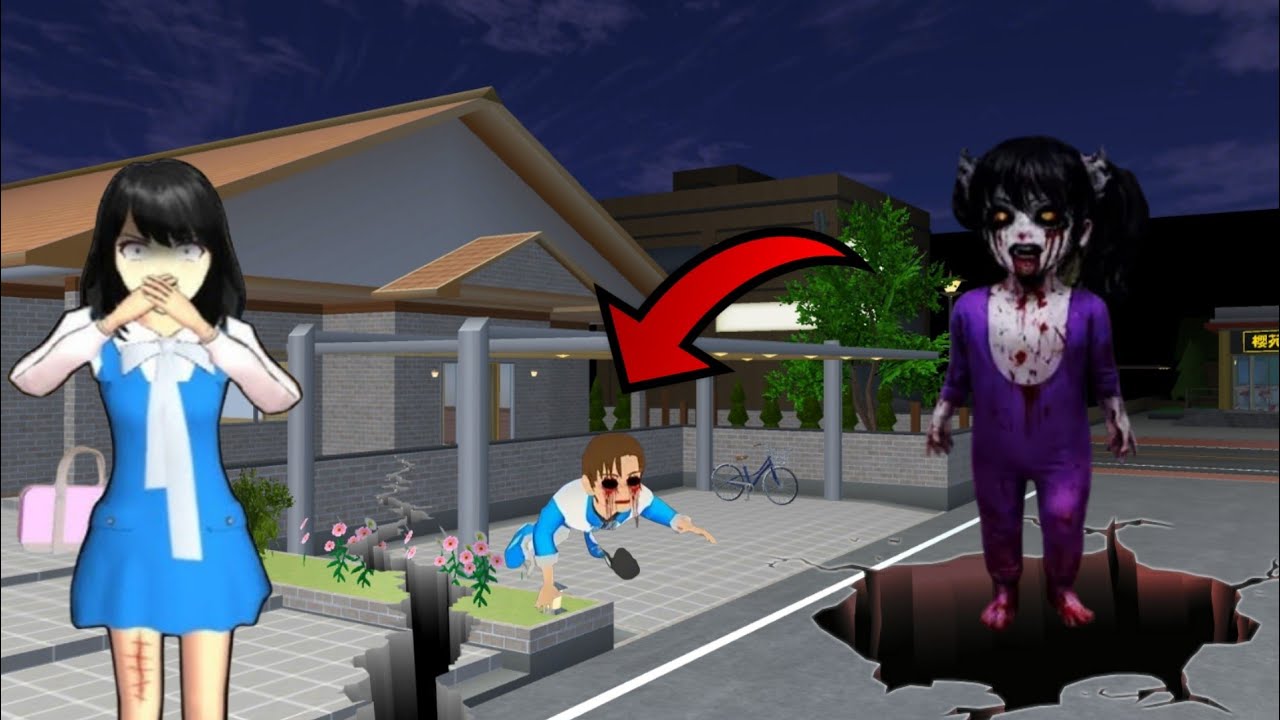 Mio Become a Baby Monster|| Capture at CCTV camera 😱 Sakura School Simulator Drama 