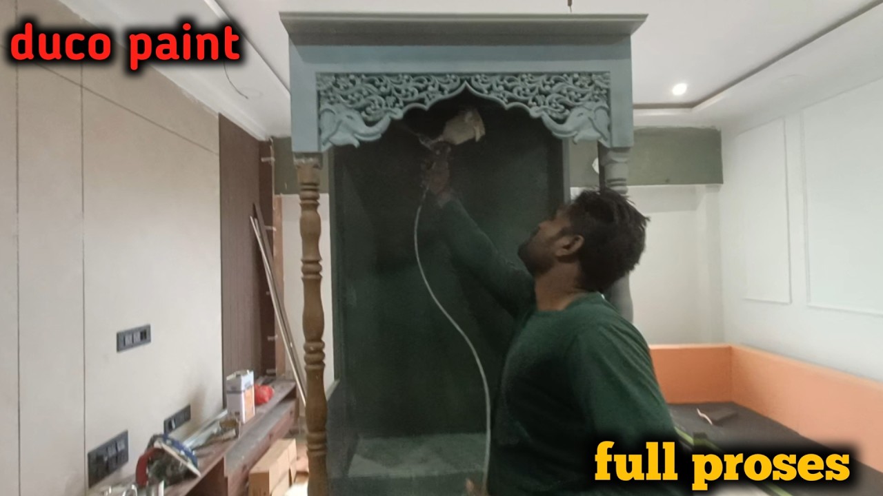 HDMR mandir ki jali me deco paint kaise kare || deco paint on HDMR sheet || Deco paint proses