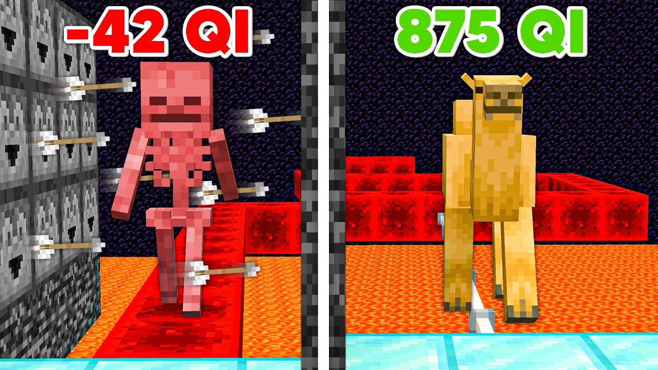 J'ai Test&eacute; le QI des Mobs Minecraft pour Voir qui est le Plus Intelligent !