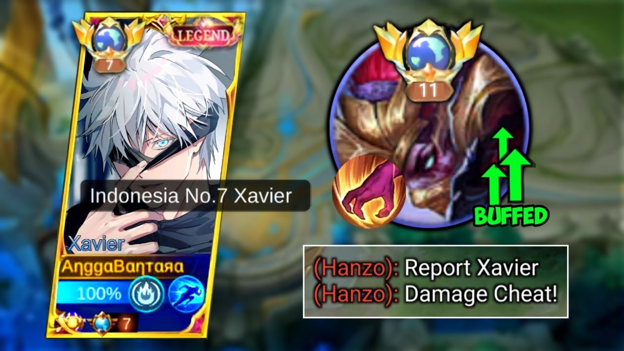 XAVIER GOJO SATORU BUILD SOLO RANKED EASY COUNTER HANZO JUNGLER | XAVIER BEST BUILD & EMBLEM 2024