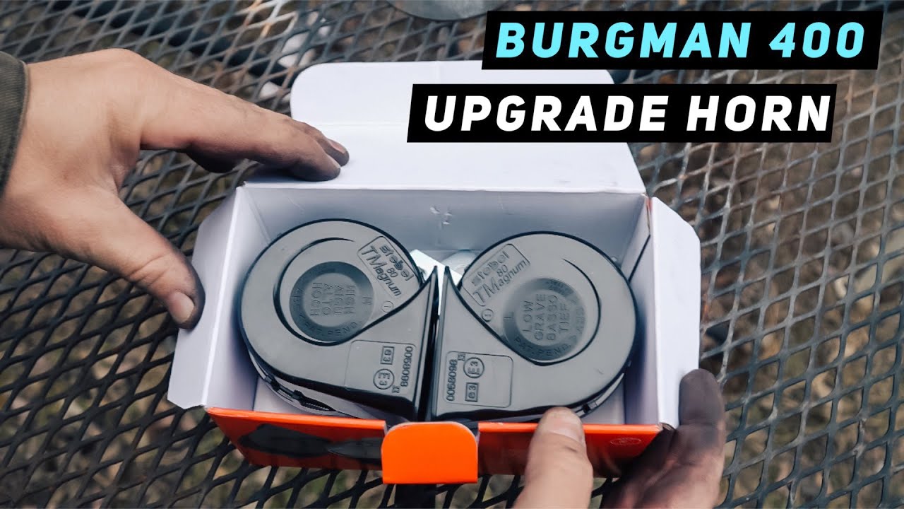 Stebel Horn Upgrade on Suzuki Burgman 400 2007-2016 | Mitch's Scooter Stuff