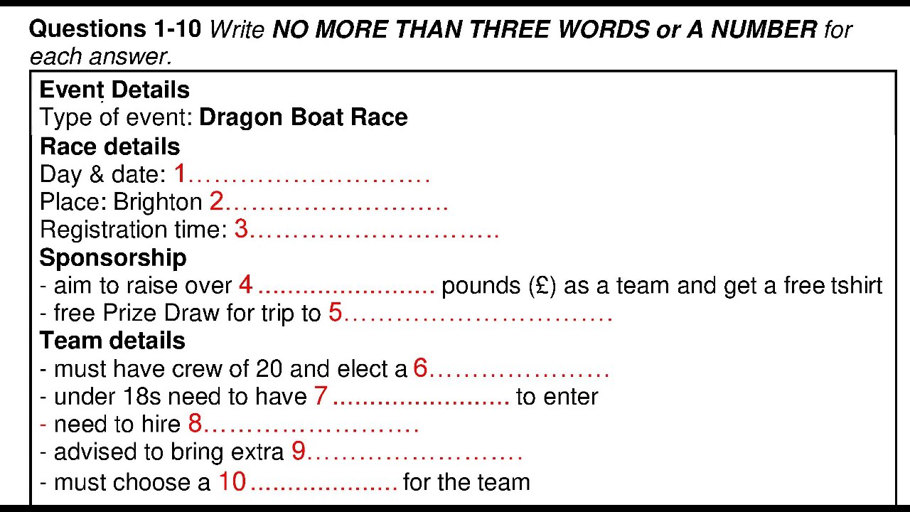 Dragon Boat Race (Without Example)