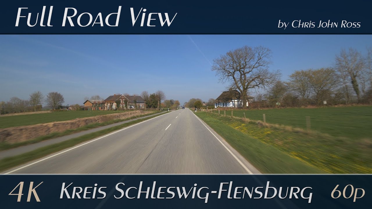 Kreis Schleswig-Flensburg, Germany: Rabenkirchen-Faulück, Kappeln - B201 - 4K Ultra HD (2160p/60p)