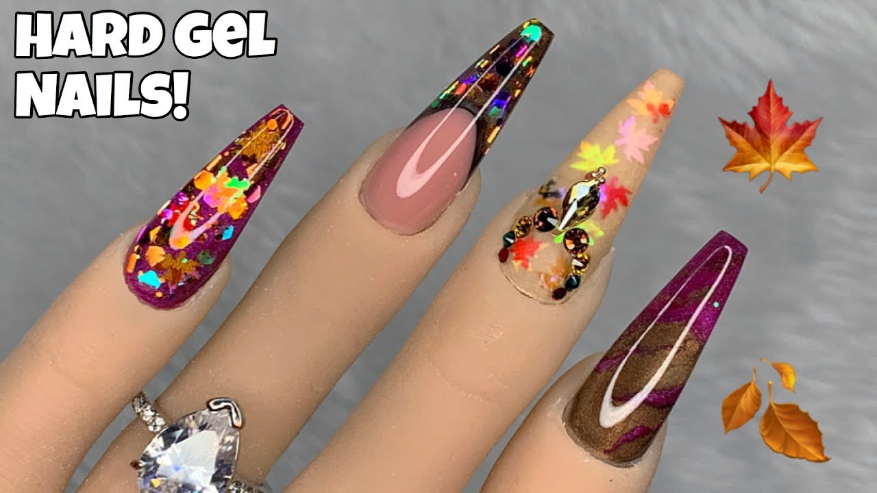 Autumn Leaves | Hard Gel Nails | Blingline | Nail Sugar