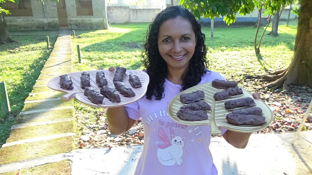 BOMBOM CASEIRO COM RECHEIO DE BANANA
