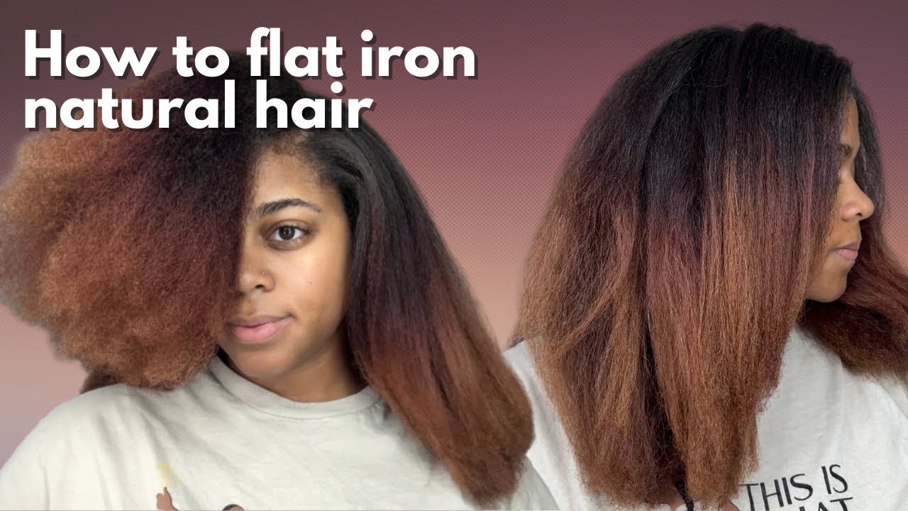 HOW TO FLAT IRON NATURAL HAIR | SILK PRESS ON TYPE 4 HAIR | Natural Hair KINKY TO STRAIGHT Routine