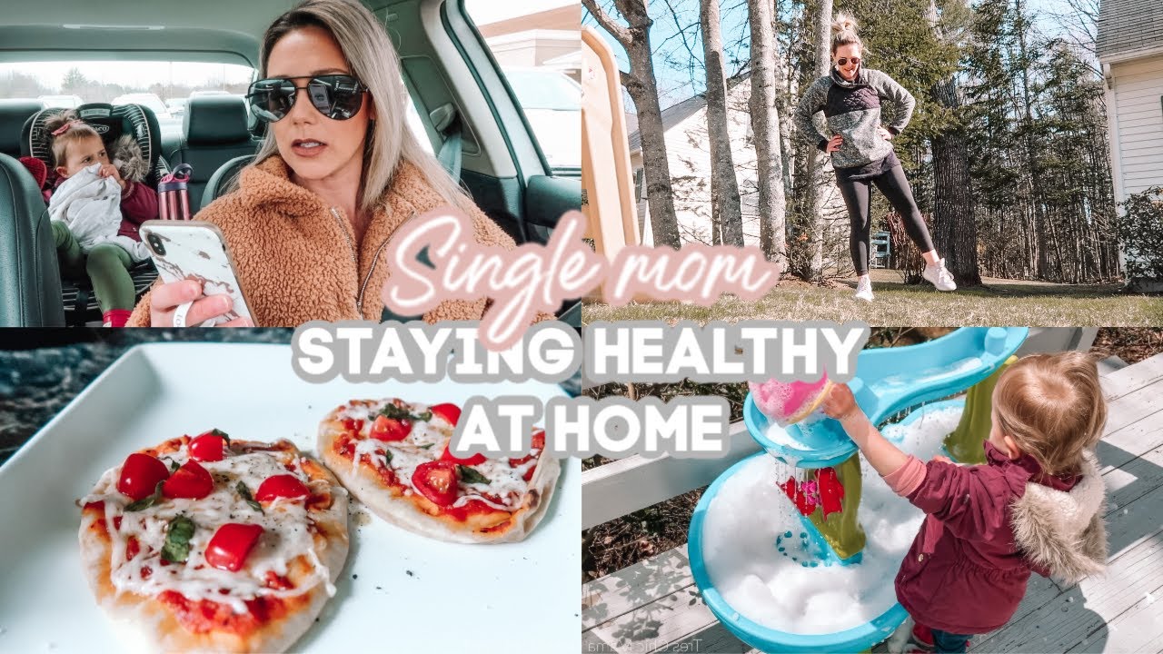 STAYING HEALTHY AT HOME| DAY IN THE LIFE OF A SINGLE MOM 2020| Tres Chic Mama