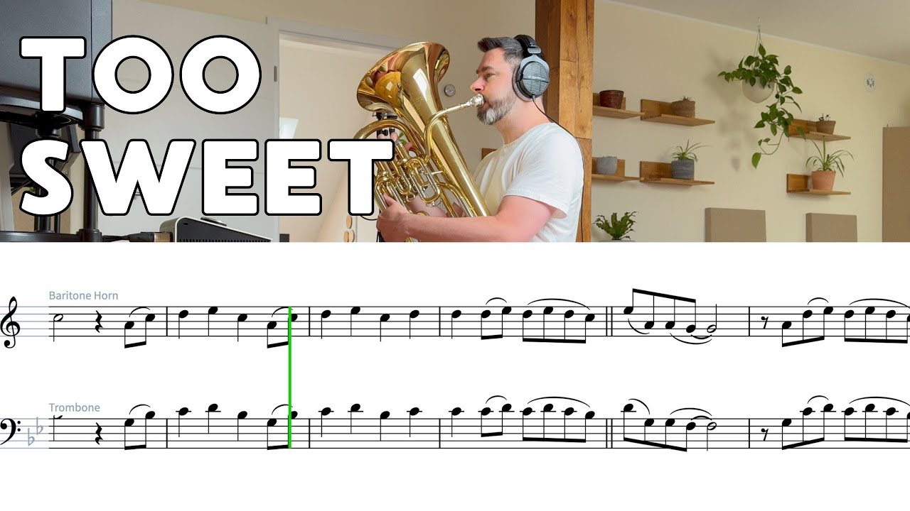Hozier - Too Sweet || Play Along Euphonium / Baritone / Trombone