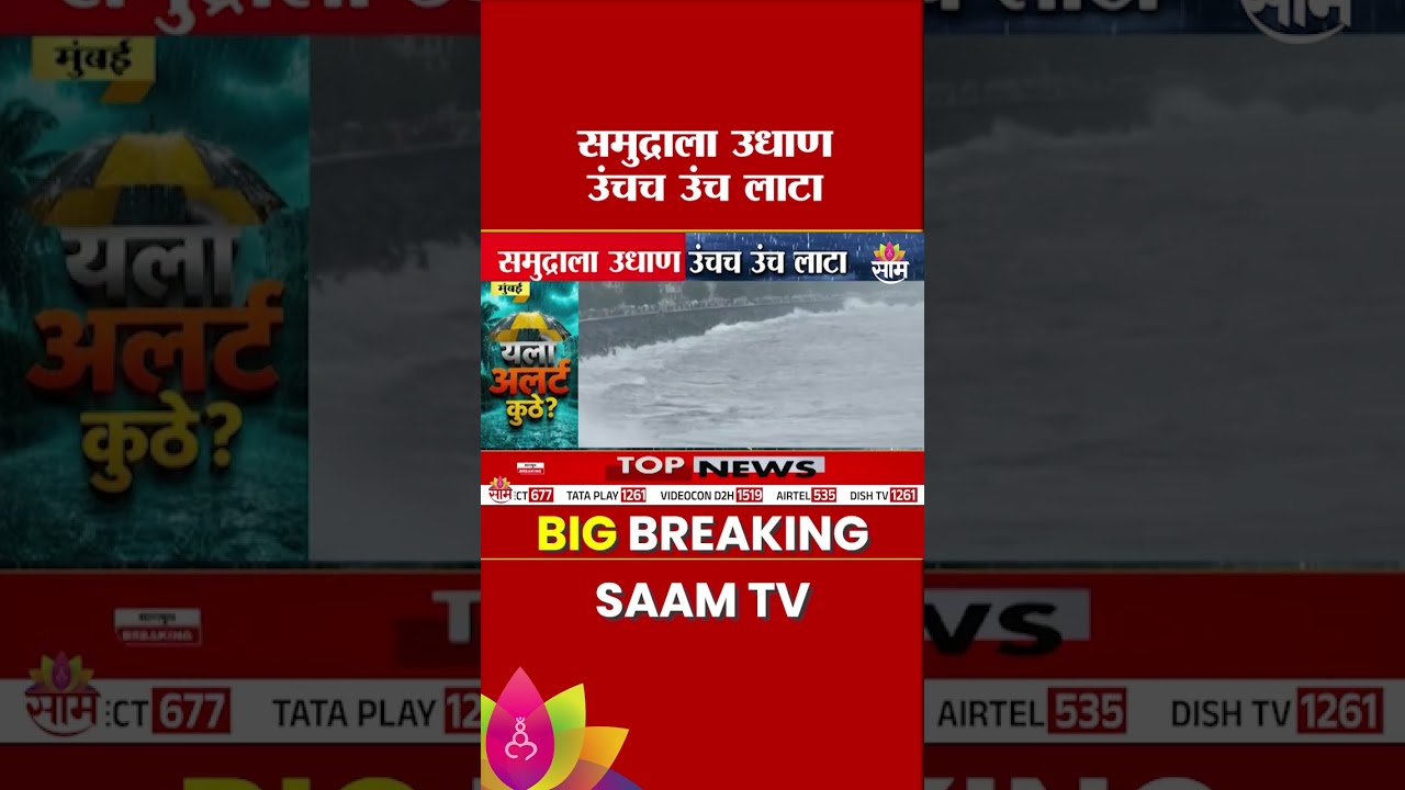 मुंबईत समुद्राला मोठं उधाण! उंचच उंच लाटा, नागरिकांना प्रशासनाचा आवाहन | Mumbai High Tide