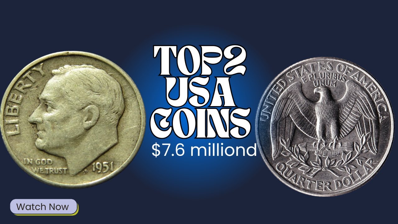 Washington Quarter Dollar, The Roosevelet Dime worth in Millions | The Quarter of USA history worth