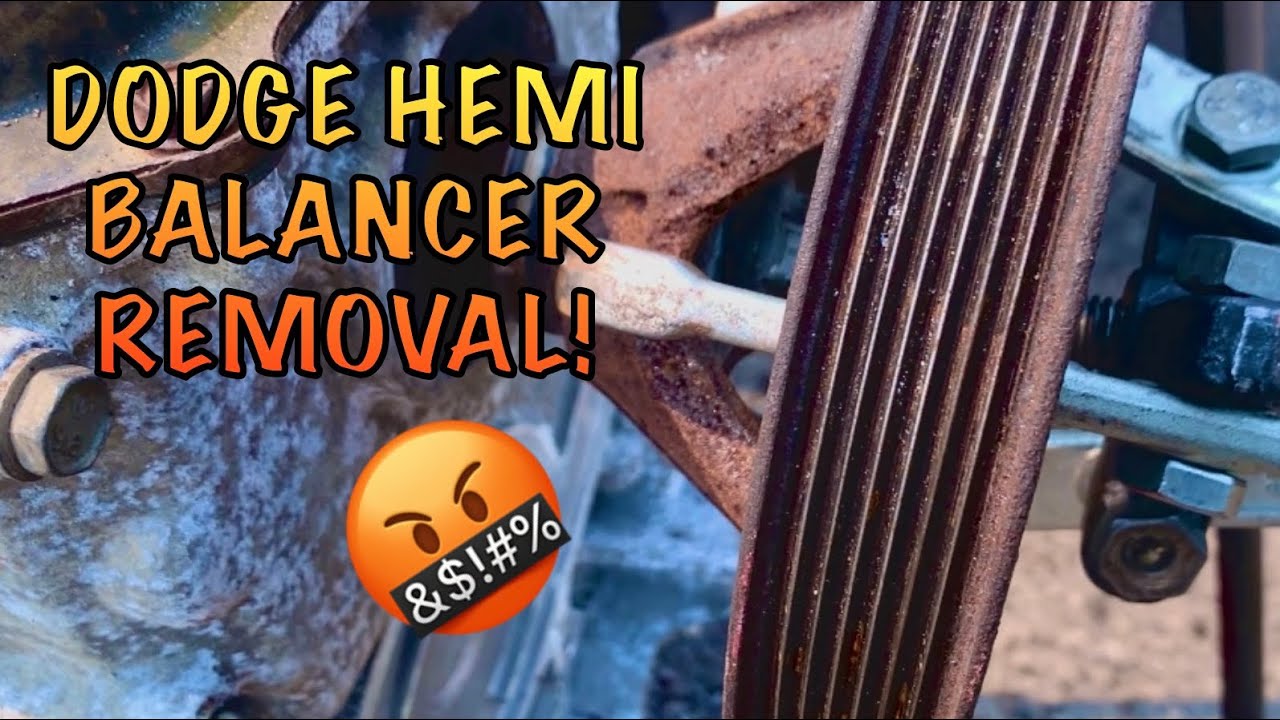 Снятие демпфера гармоник DODGE 5.7 HEMI / Снятие шкива коленвала