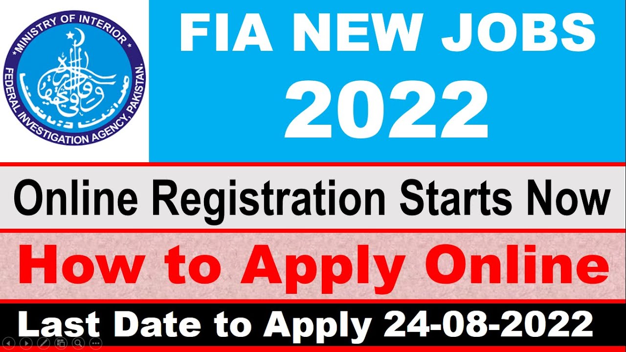 FIA Jobs | How to fill online Application Form of FIA New Jobs 2022 | Apply online Now For FIA jobs