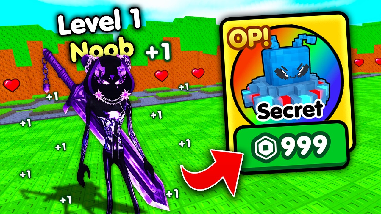 Начинаем заново как НОВИЧОК с СЕКРЕТНЫМ бонусом +1 к здоровью за клик! (Roblox)