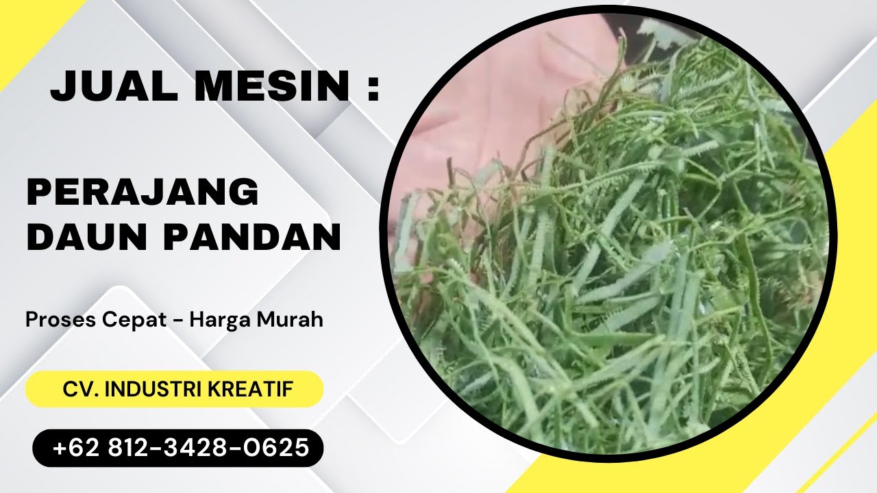 Modal Kecil, Untung Maksimal! Mesin Perajang Pandan untuk Bisnis Rumahan