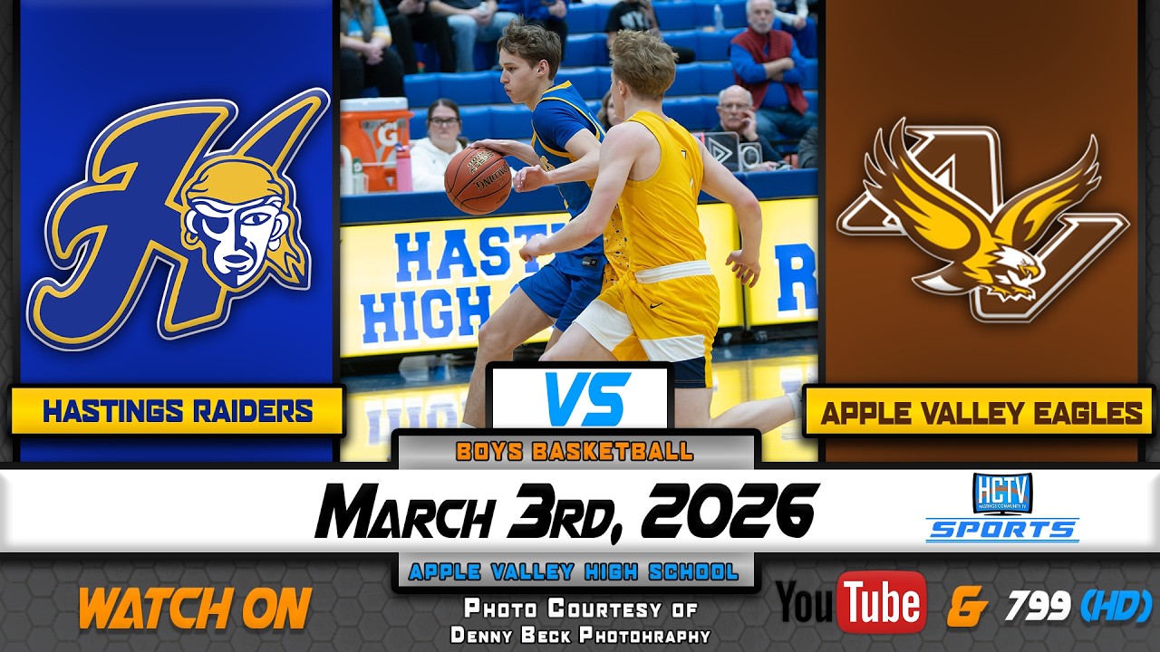HCTV SPORTS: Hastings Boys Basketball at Apple Valley Eagles | 3.3.26 | 3AAAA Quarter Finals