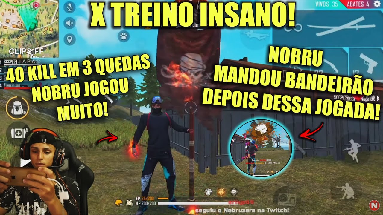 NOBRU MANDOU BANDEIRÃO DEPOIS DESSA MITADA NO X TREINO - CLIPS FF