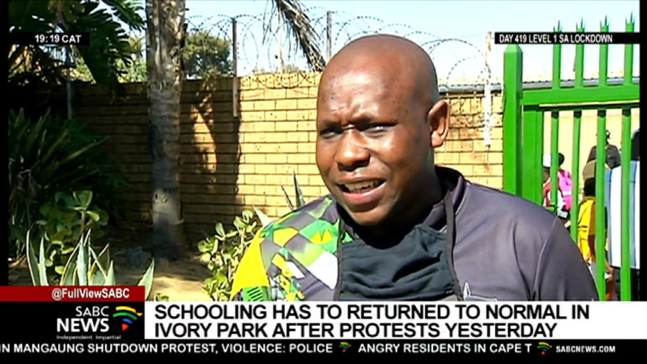 Schooling returns to normal in Ivory Park after a shutdown