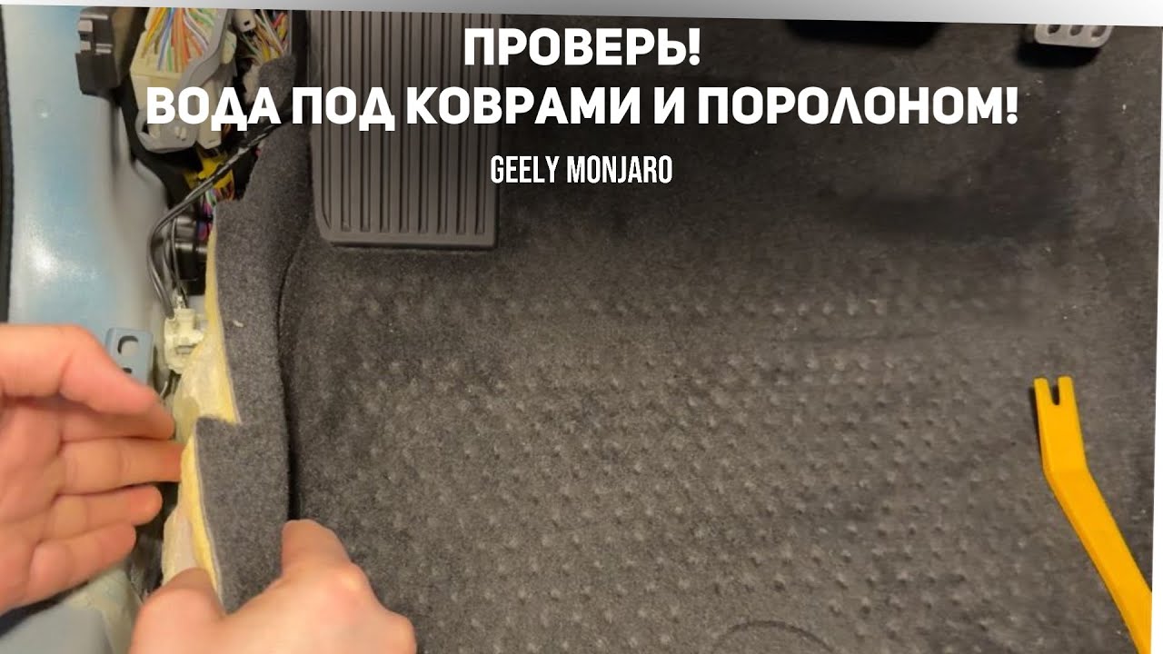 Проверь у себя! Вода под коврами и в поролоне полов. Как избежать? Джили Монжаро/ Geely Monjaro