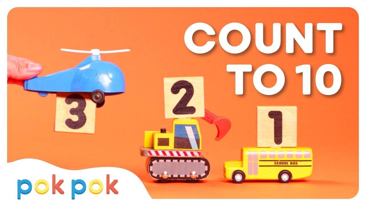 Count to 10 with Toy Trucks and Cars! 🚚 | Toddler Learning | Studio Pok Pok