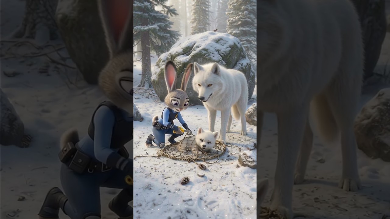 Police Bunny Saves Trapped Wolf Pup! 🐺🐰 Heartwarming Rescue